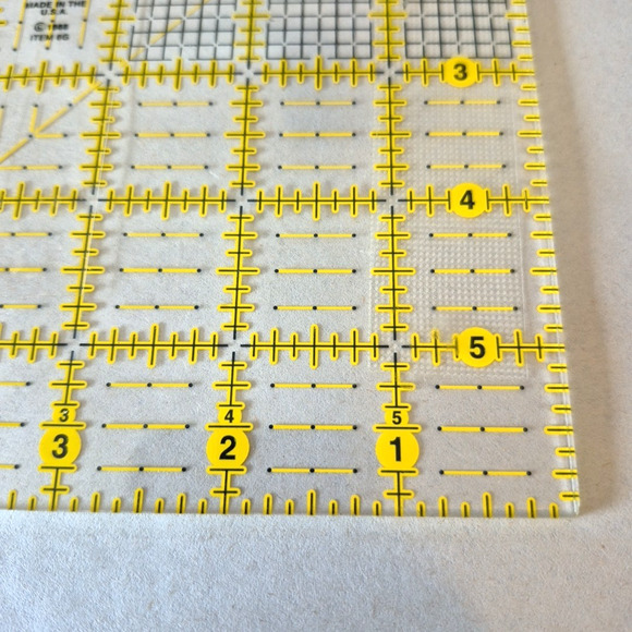 Omnigrid Ruler 6" x 6" Item 6G 1988 Sewing Quilting - Picture 4 of 8